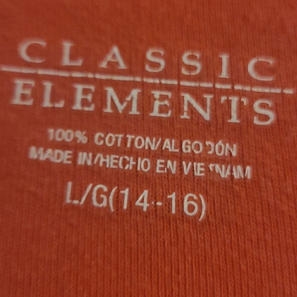 Large Classic Elements Short Sleeve Orange Top - Picture 3 of 4